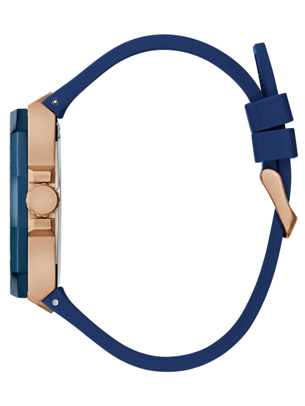 Rose Gold-Tone and Blue Multifunction Watch - Guess