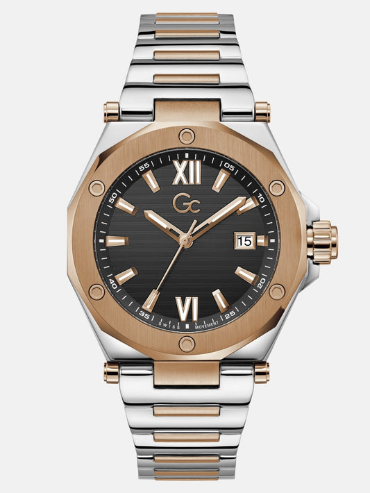 Gc Silver and Rose Gold-Tone Multifunctional Watch - Guess