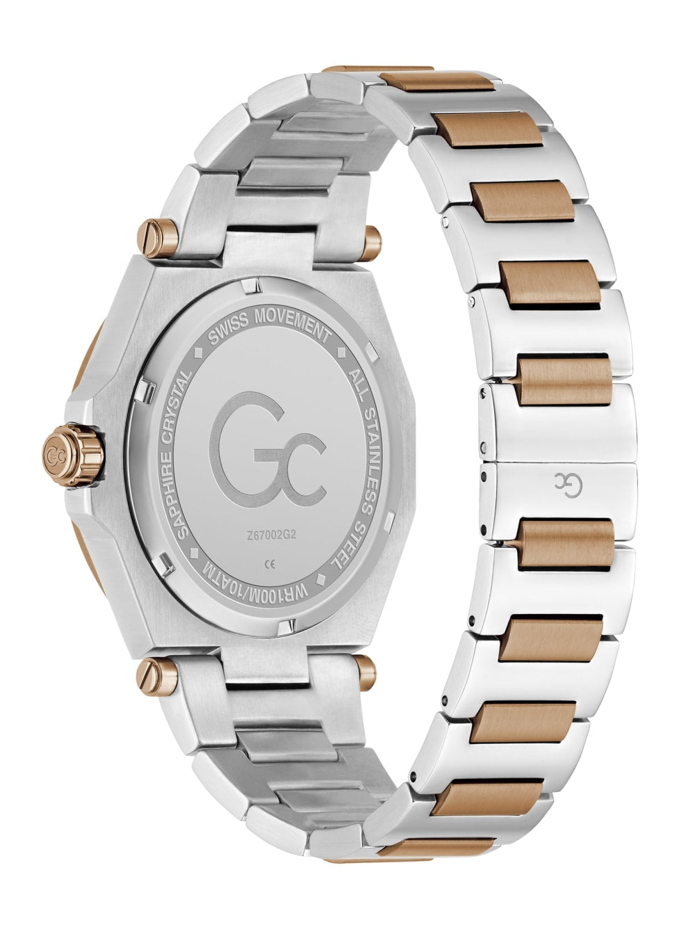 Gc Silver and Rose Gold-Tone Multifunctional Watch - Guess