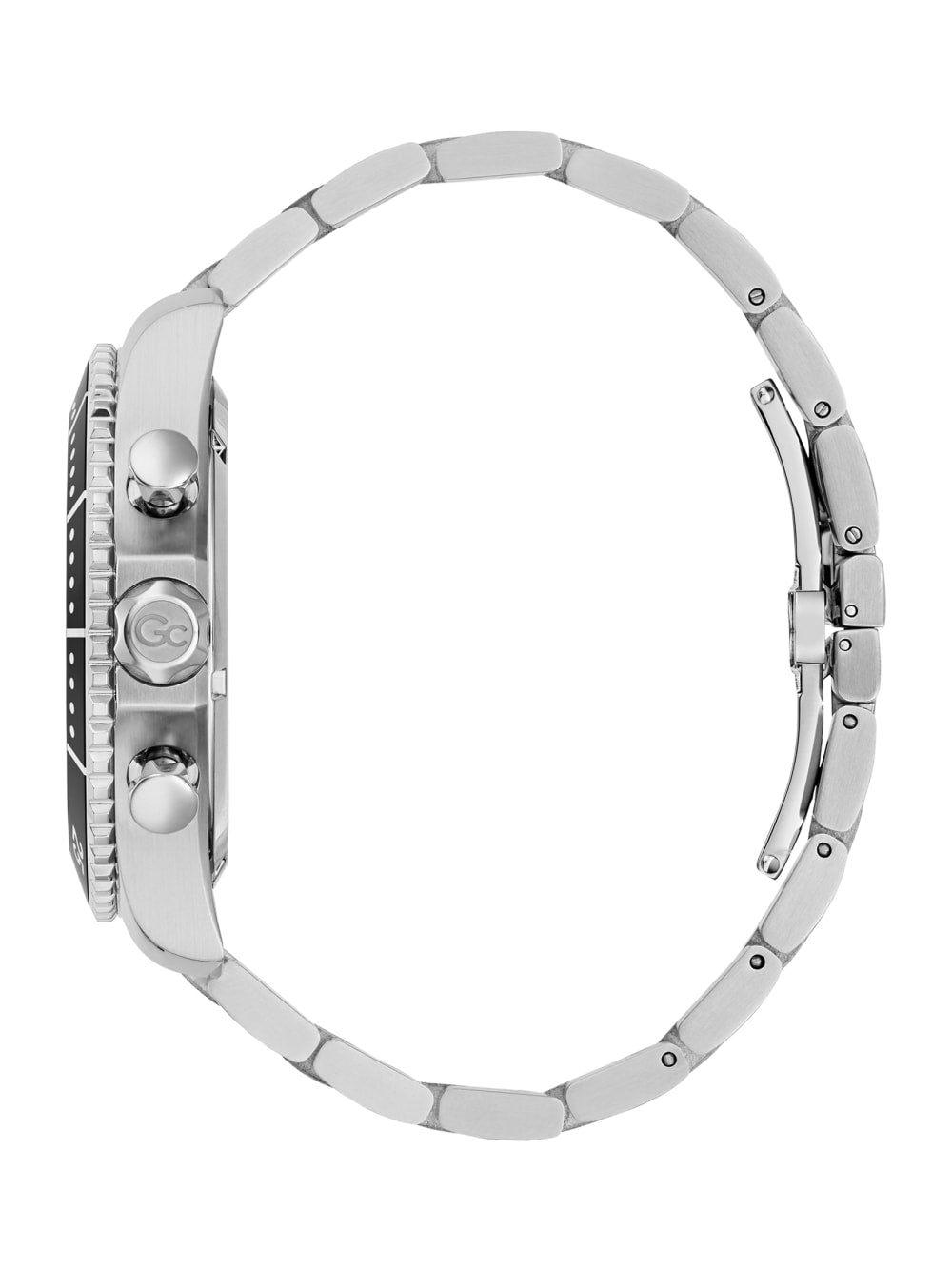 Gc Silver-Tone Chronograph Watch - Guess