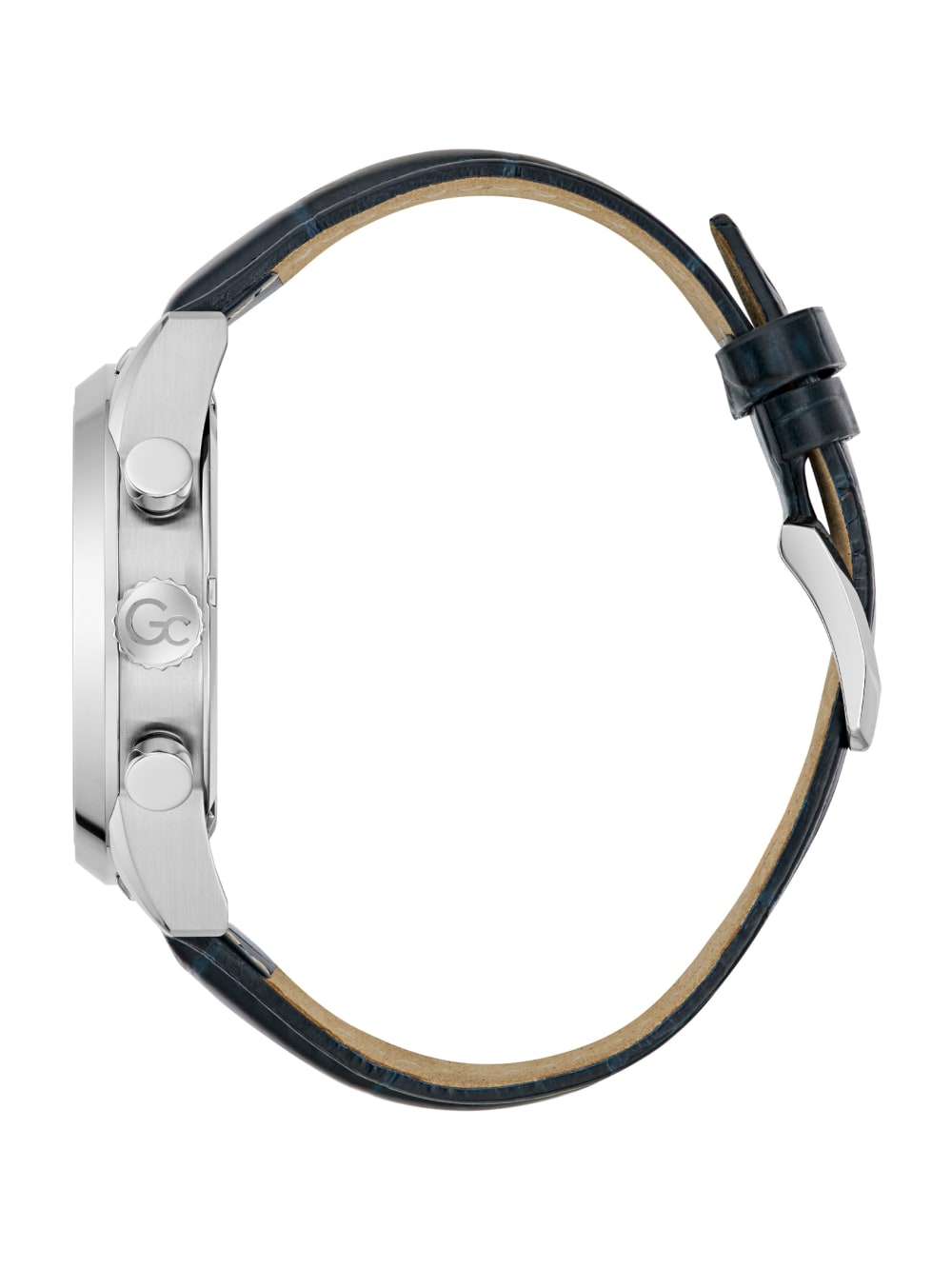 Silver-Tone Multifunction Leather Watch - Guess