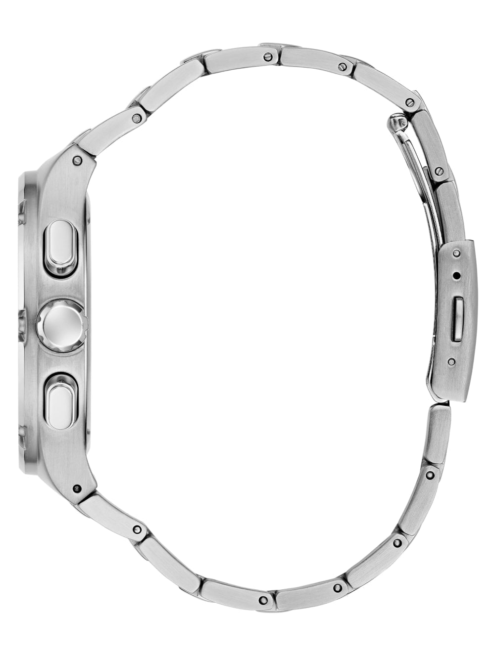 Silver-Tone Square Multifunction Watch - Guess