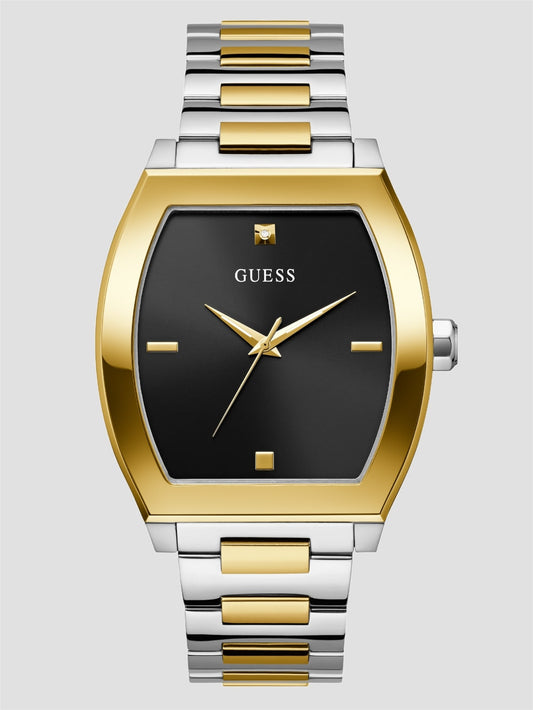 Silver and Gold-Tone Analog Watch - Guess