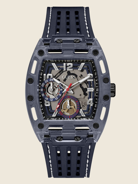 Navy Exposed Dial Multifunction Watch - Guess