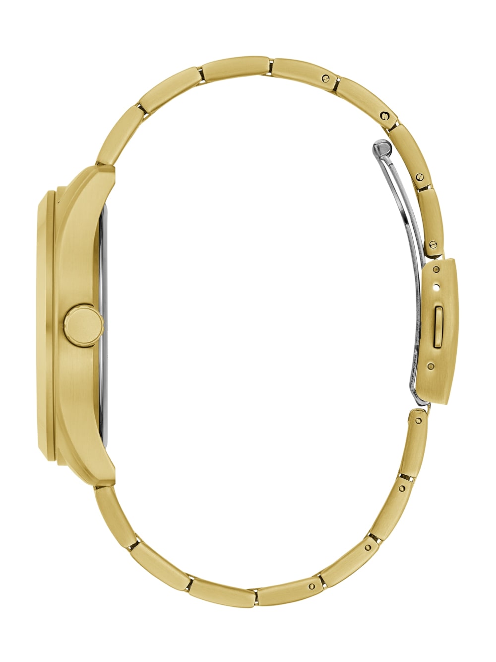 Gold-Tone and Textured Blue Multifunction Watch - Guess
