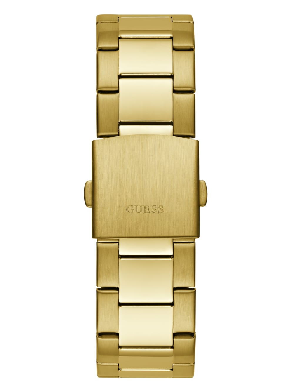 Gold-Tone and Textured Blue Multifunction Watch - Guess