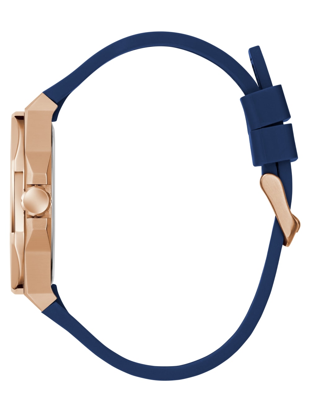 Rose Gold-Tone and Blue Analog Watch - Guess