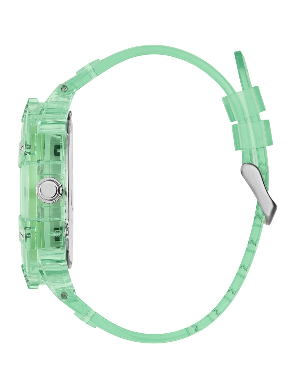Transparent Green Multifunction Watch - Guess