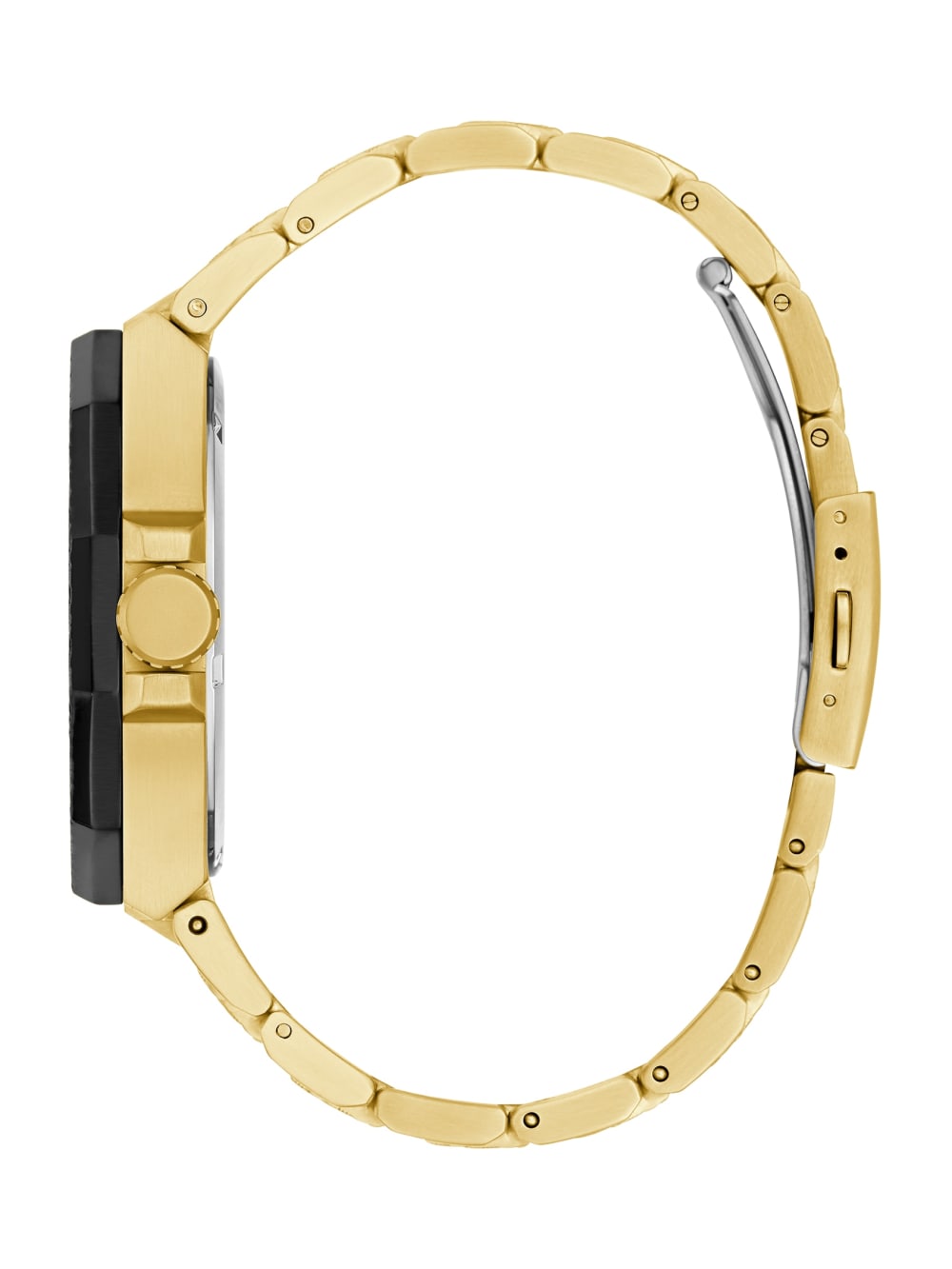 Gold-Tone and Black Textured Multifunction Watch - Guess