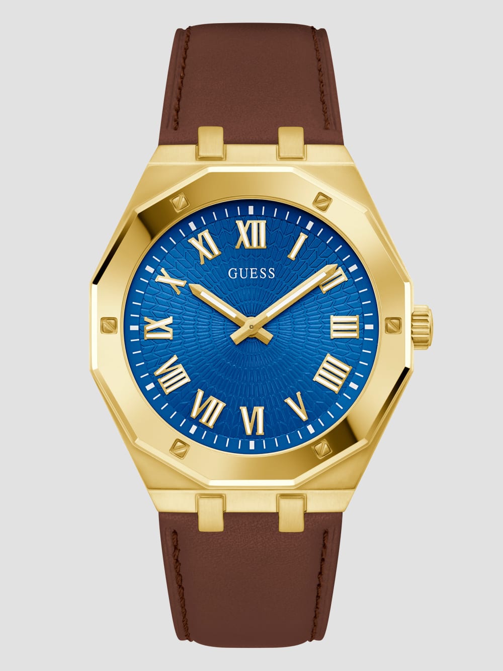 Two-Tone Analog Leather Watch - Guess