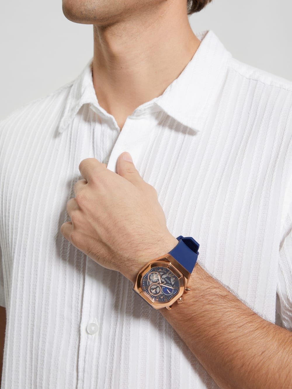 Rose Gold-Tone Chronograph Watch - Guess