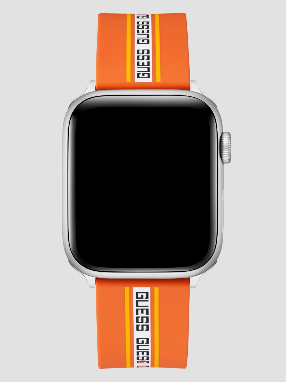 Monogram Tape Orange Silicone 42-44 mm Band for Apple Watch® - Guess