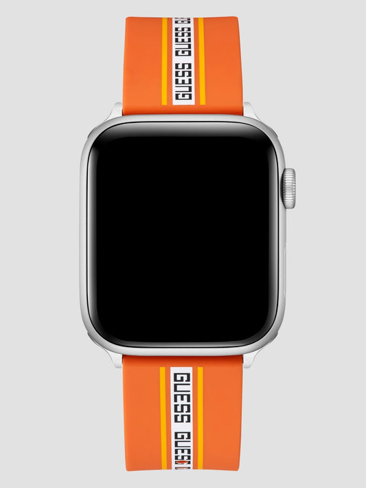 Monogram Tape Orange Silicone 42-44 mm Band for Apple Watch® - Guess