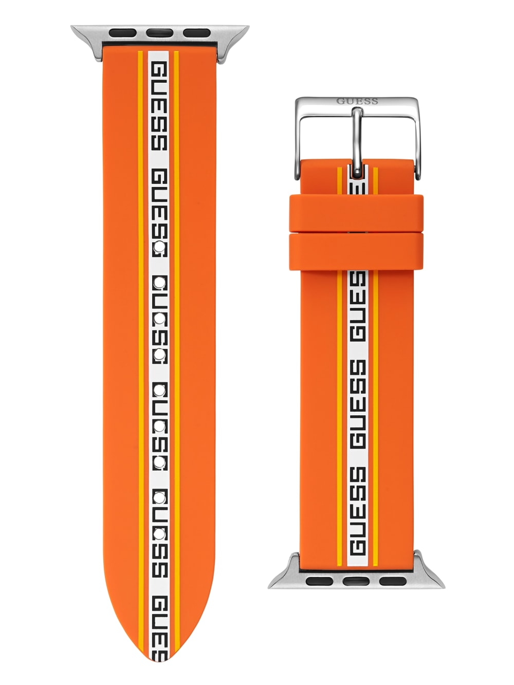 Monogram Tape Orange Silicone 42-44 mm Band for Apple Watch® - Guess