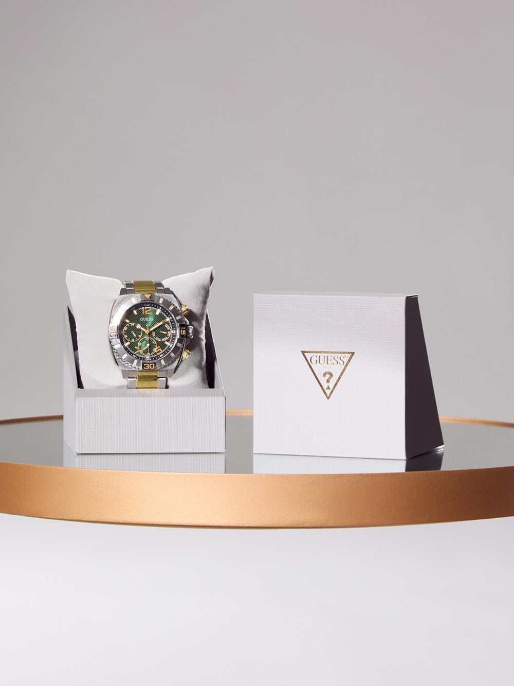 Two-Tone Green Multifunction Watch - Guess
