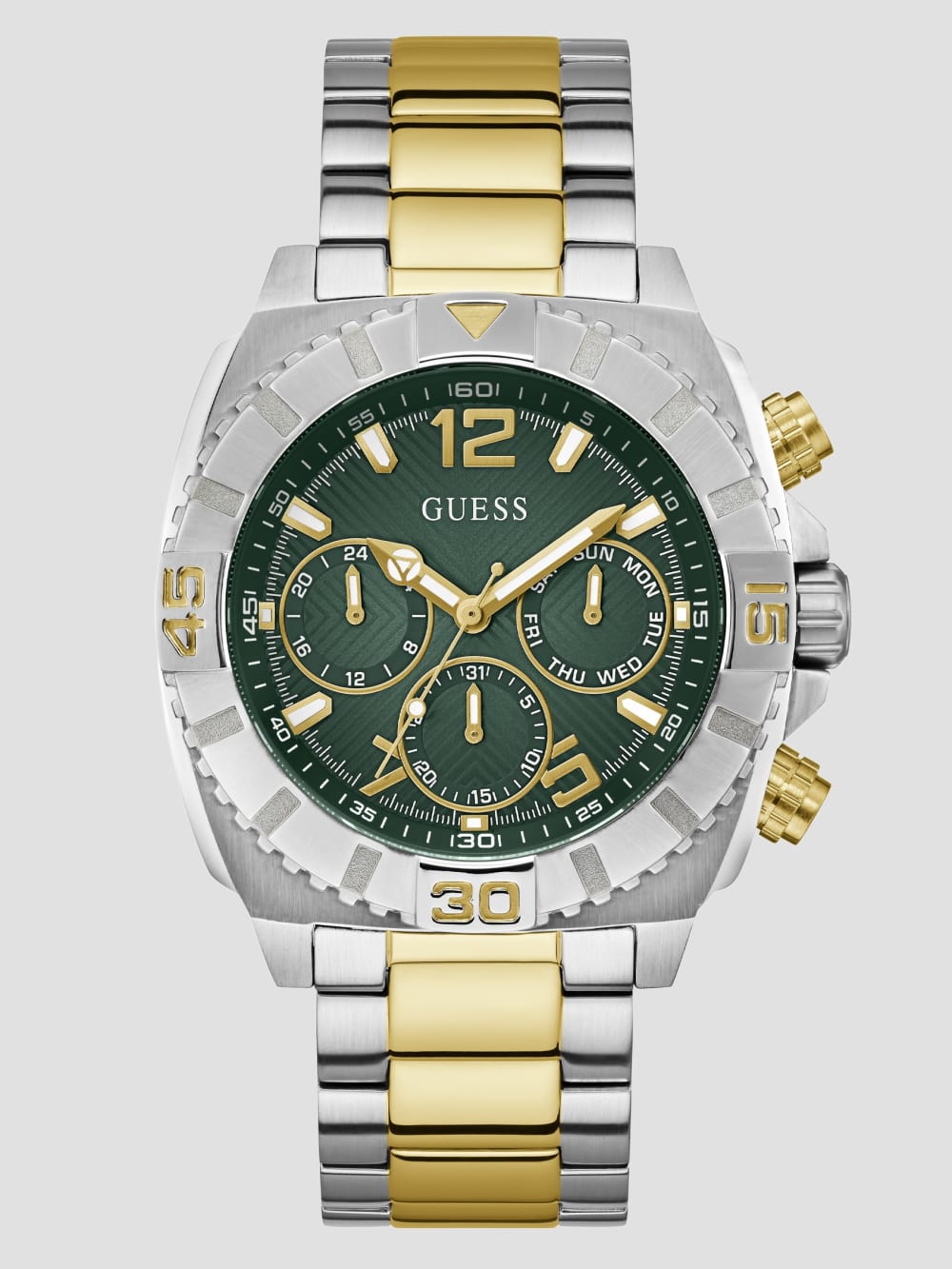 Two-Tone Green Multifunction Watch - Guess