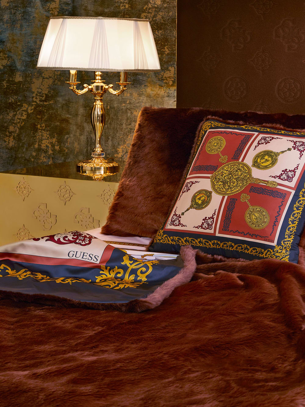Rectangle Faux-Fur Pillow - Guess