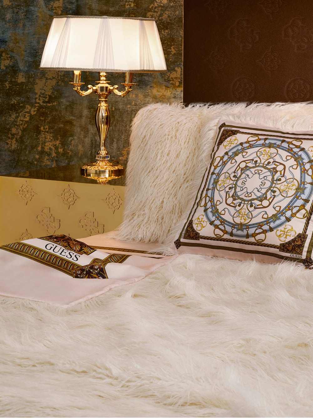 Helma Rectangular Faux-Fur Pillow - Guess