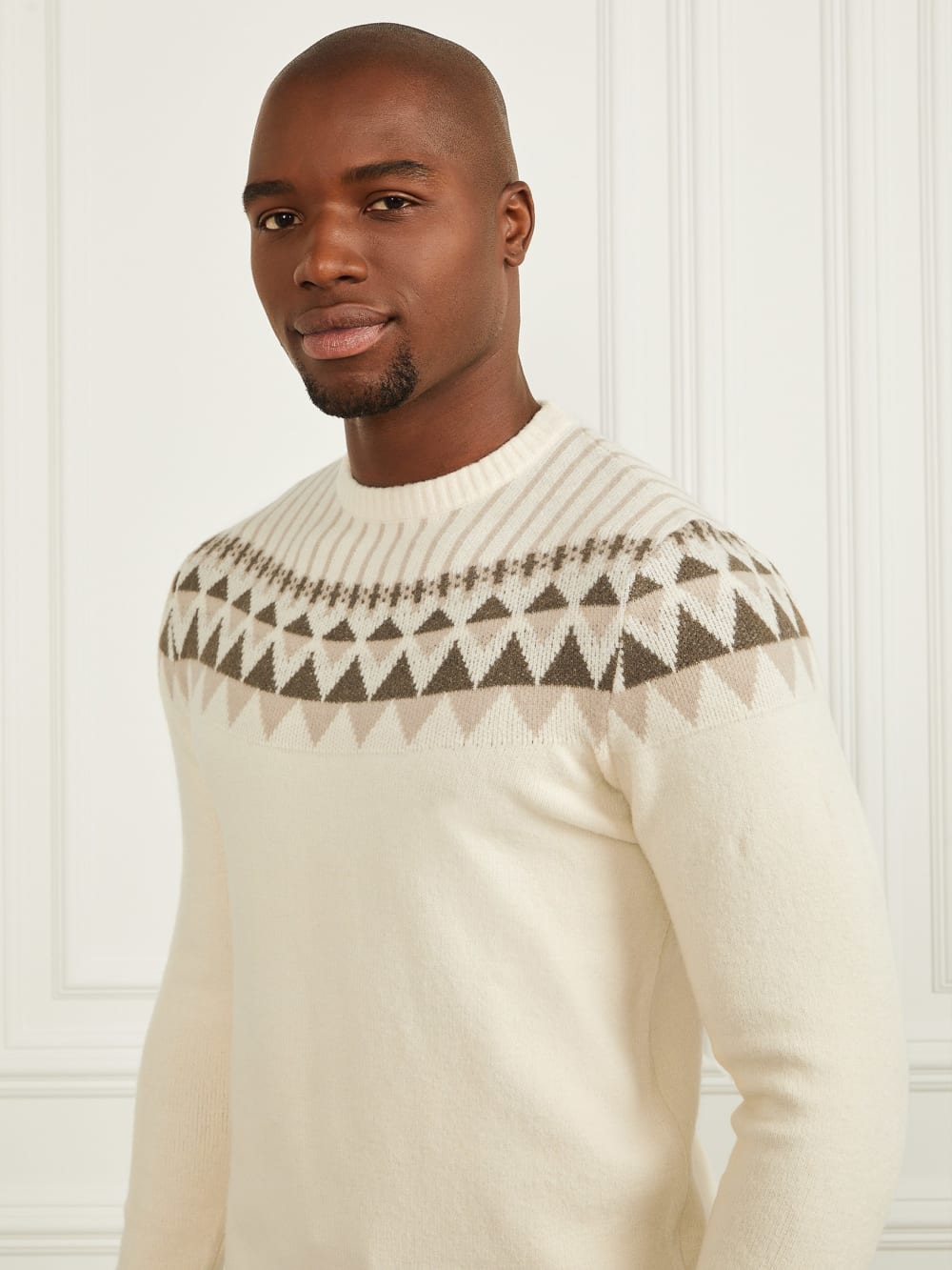 Crewneck Jacquard Sweater - Guess