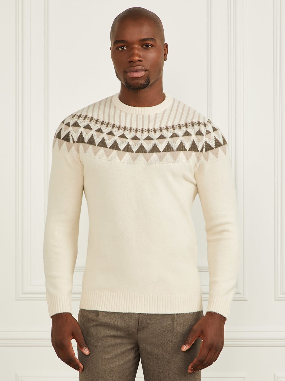 Crewneck Jacquard Sweater - Guess