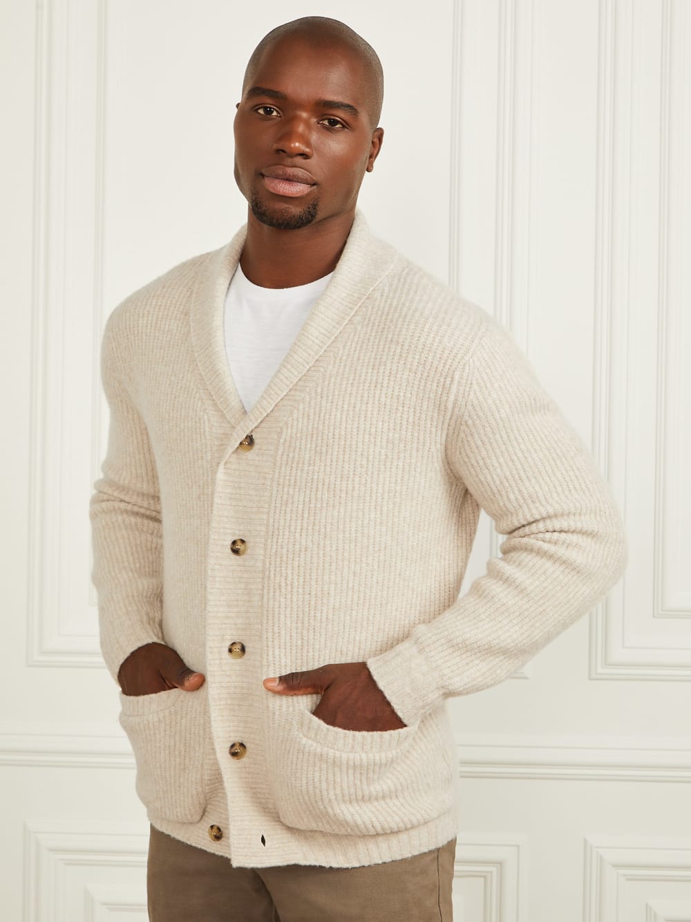 Wool-Blend Cardigan Sweater - Guess