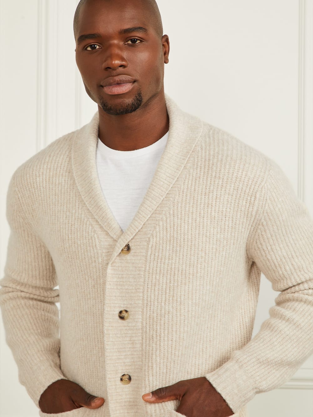 Wool-Blend Cardigan Sweater - Guess