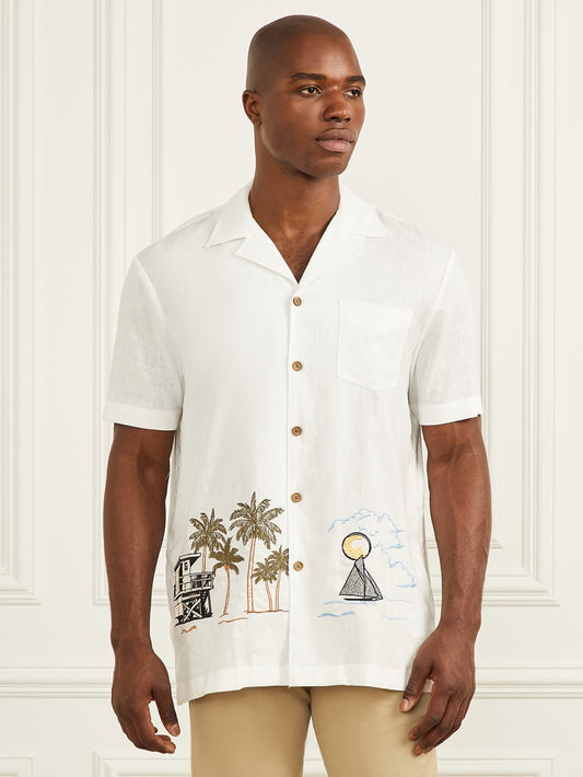 Eco Billy Embroidered Bowling Shirt - Guess