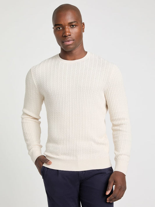 Silk-Blend Chevron Sweater - Guess
