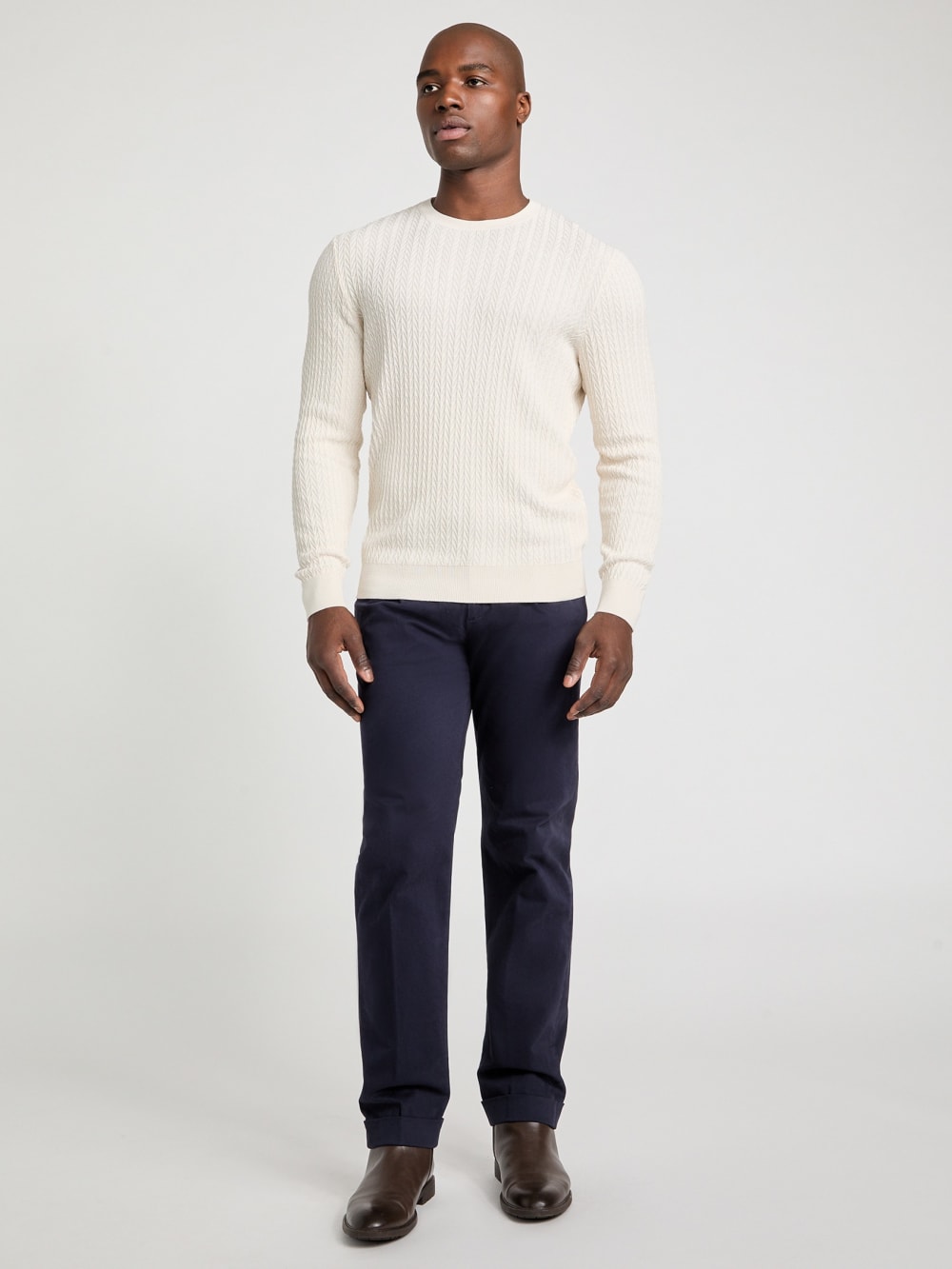 Silk-Blend Chevron Sweater - Guess