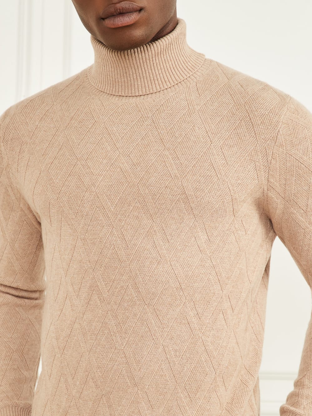 Eco Rhombus Turtleneck Sweater - Guess