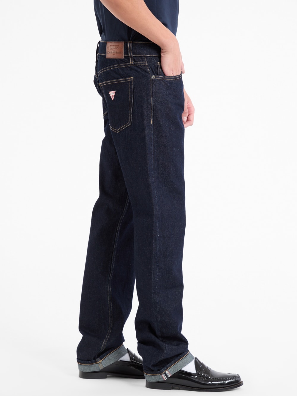 Selvedge Denim Straight Jeans - Guess