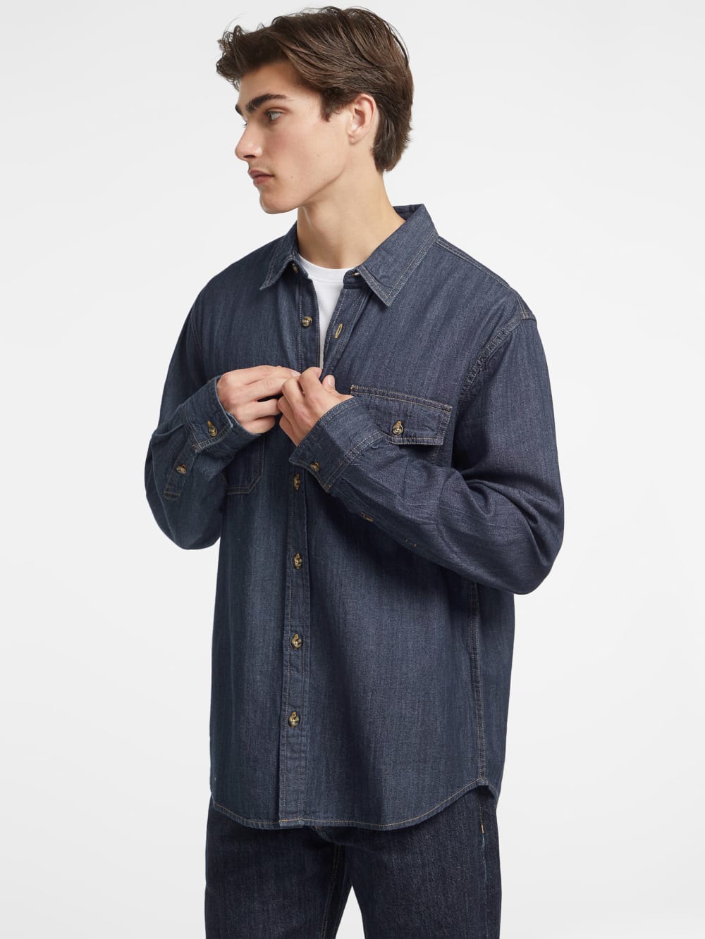 Classic Long-Sleeve Denim Shirt - Guess