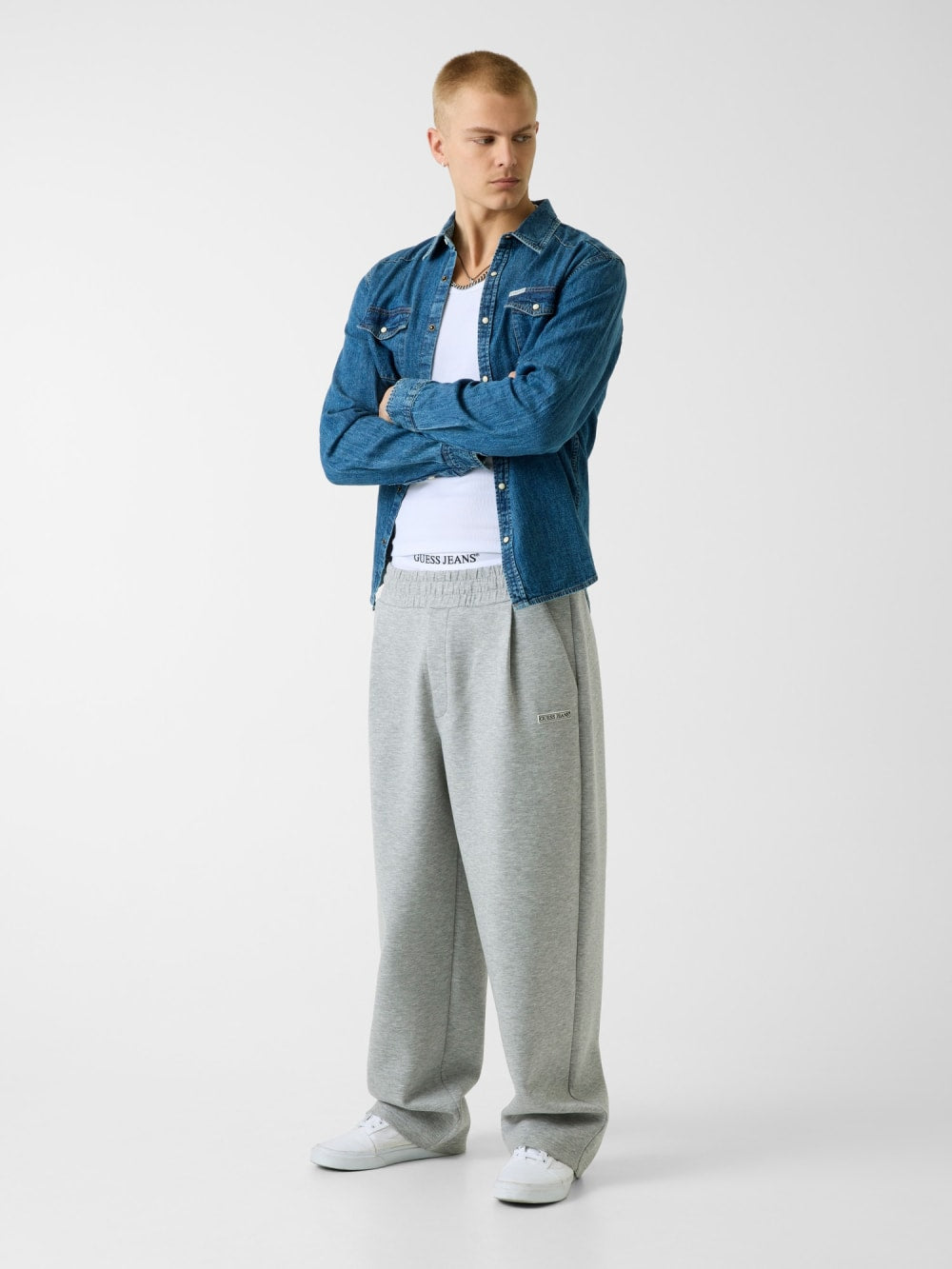 Slim Long-Sleeve Denim Shirt - Guess