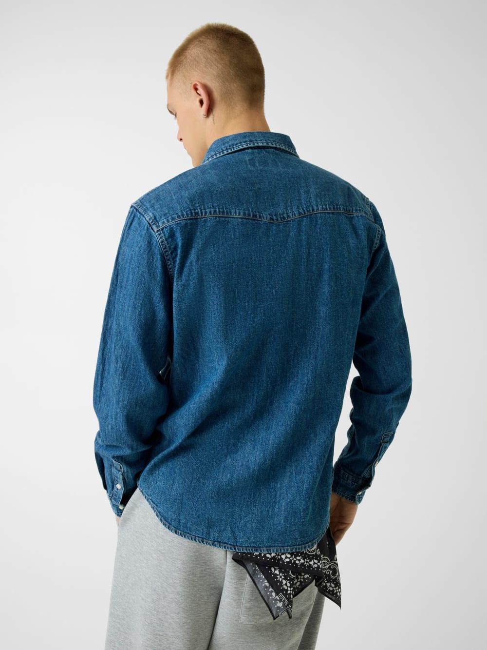 Slim Long-Sleeve Denim Shirt - Guess