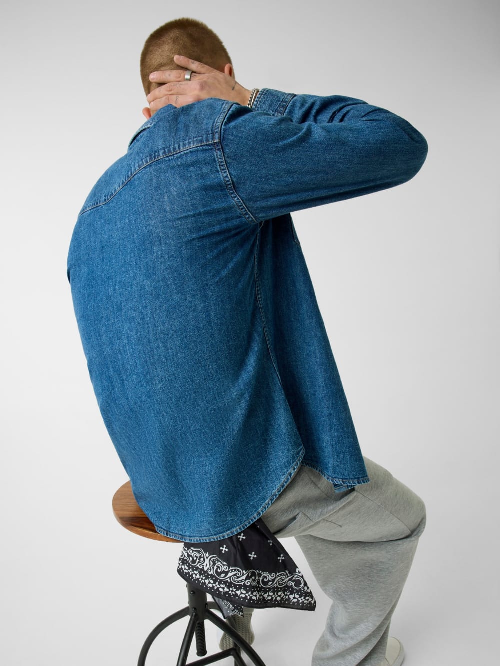 Slim Long-Sleeve Denim Shirt - Guess