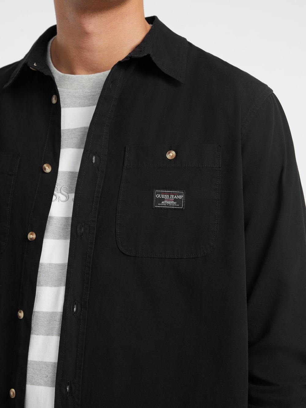 Long-Sleeve Pocket Shirt - Guess