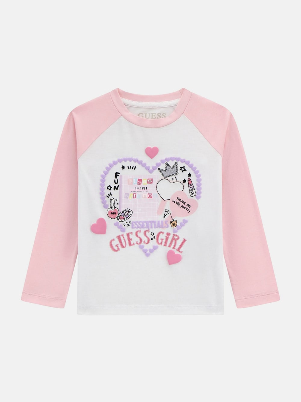 Crewneck Raglan Tee (3M-7) - Guess