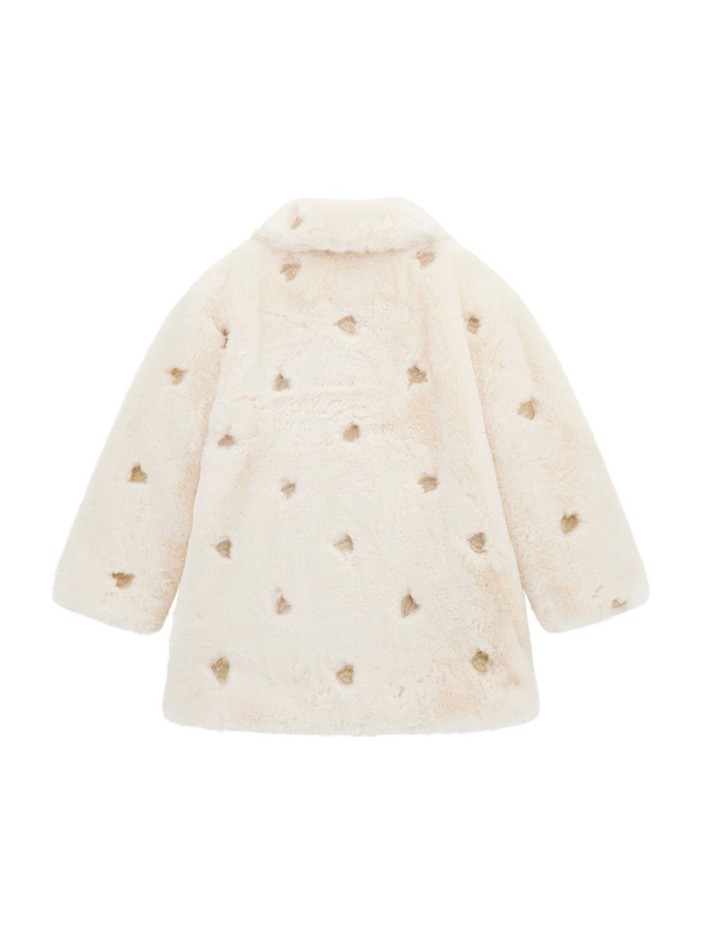 Embroidered Hearts Faux-Fur Jacket (3M-7) - Guess