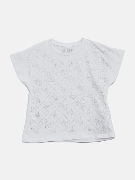 4G logo Rhinestones t-shirt - Guess