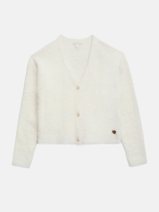 V neck fuzzy cardigan - Guess