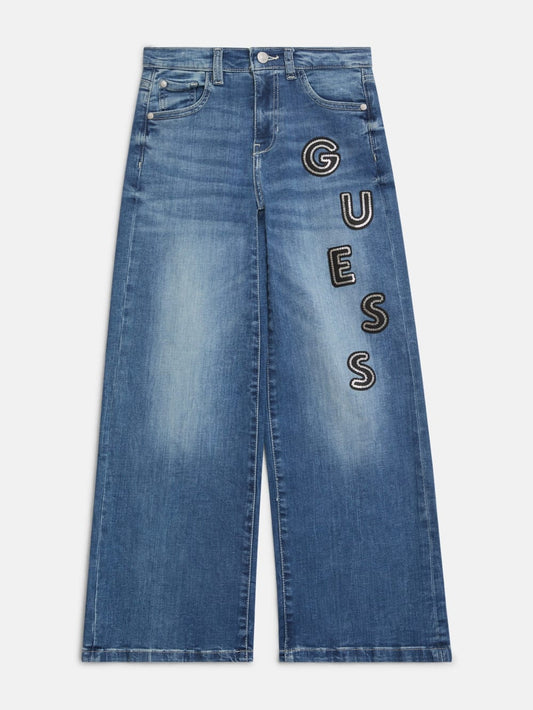 Wide-Leg Logo Jeans (7-16) - Guess