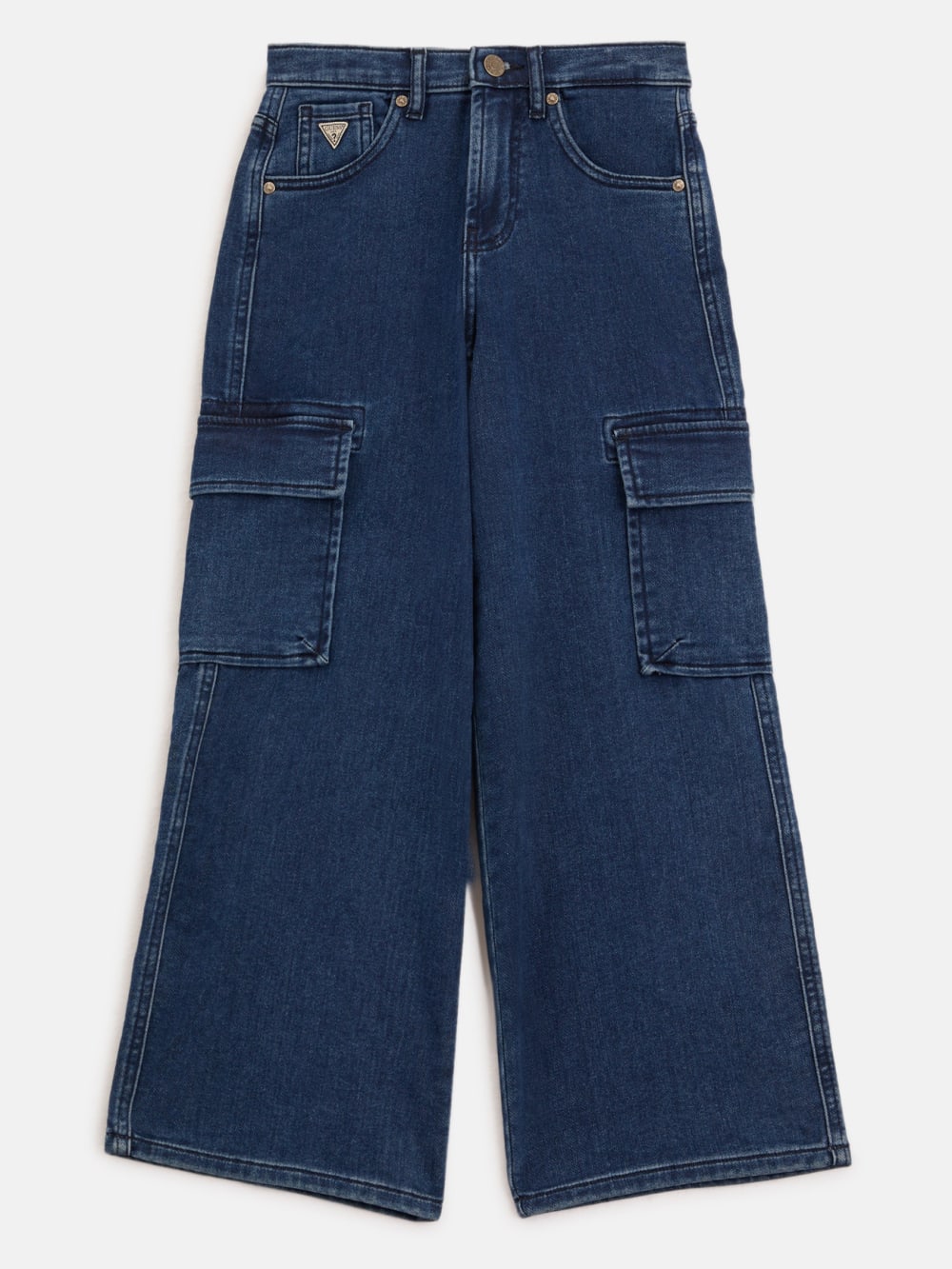 Angelique Wide-Leg Cargo Jeans (7-16) - Guess