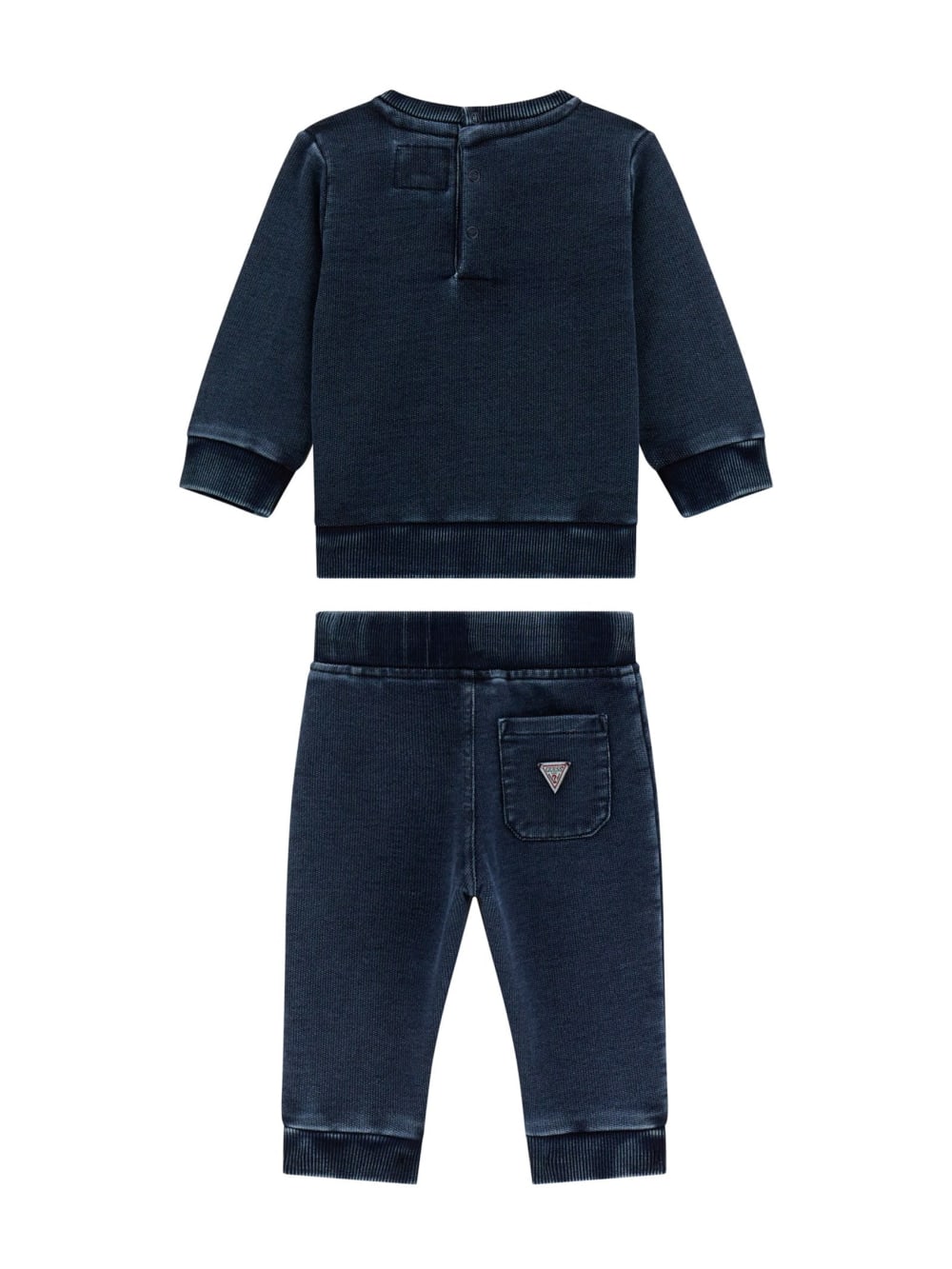 Washed Denim Sweatshirt and Pants (0-24M) - Guess