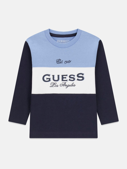 Eco Color-Block Logo Tee (3M-7) - Guess