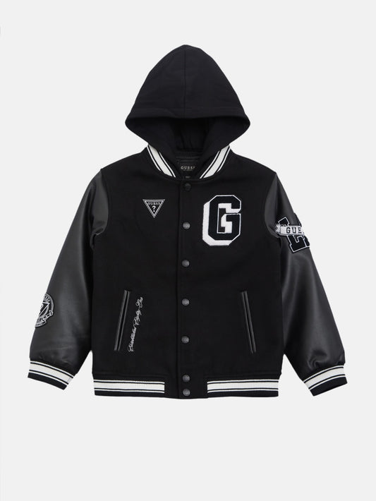 Lark Hooded Varsity Jacket (7-16) - Guess