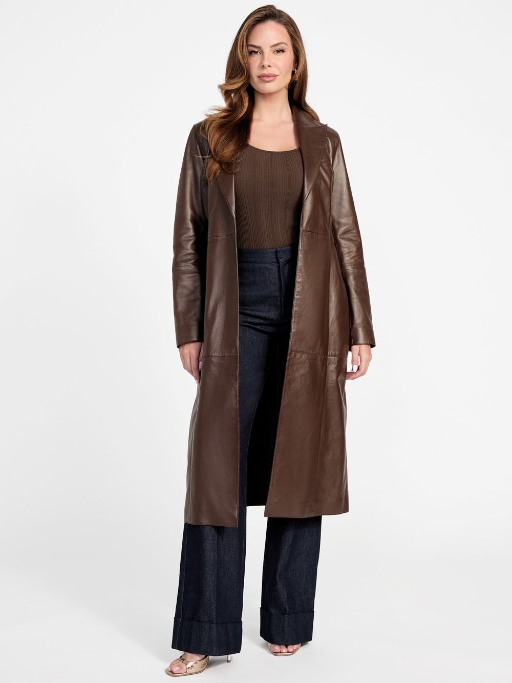 Lana Leather Trench Coat - Guess