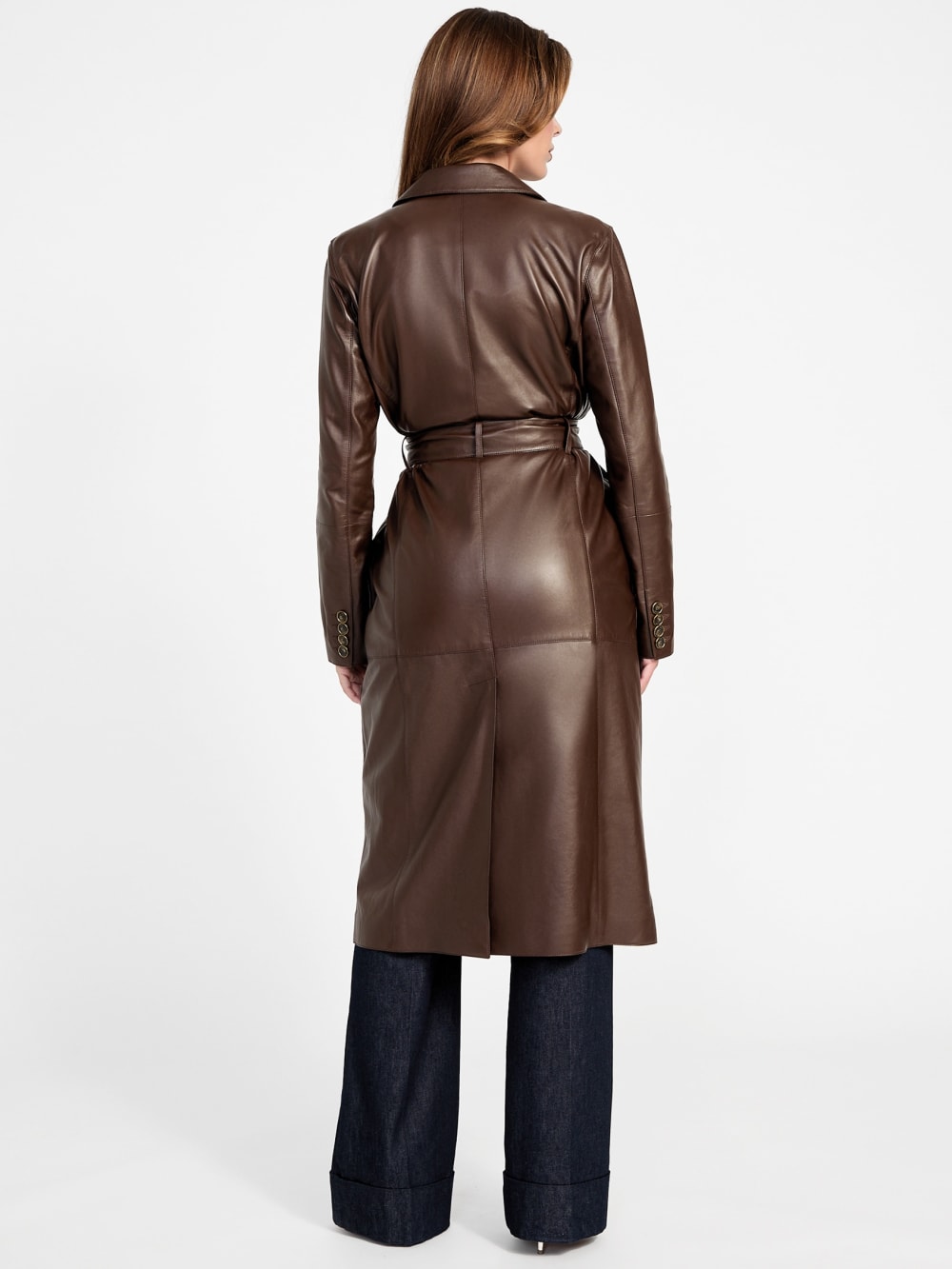 Lana Leather Trench Coat - Guess