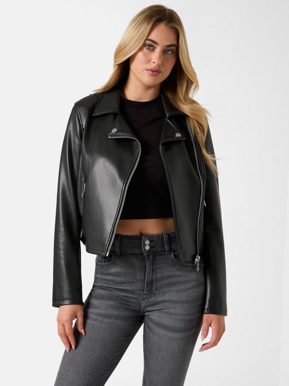 Miko Faux-Leather Moto Jacket - Guess
