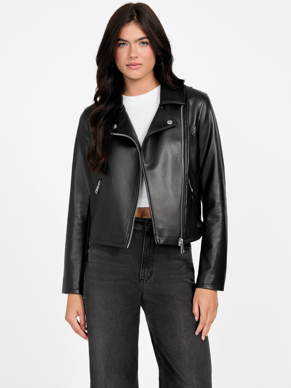 Miko Faux-Leather Moto Jacket - Guess