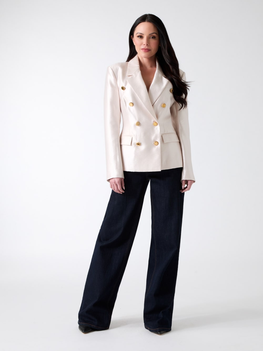 Eco Milla Double-Breasted Blazer - Guess